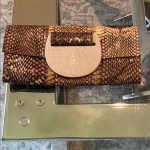 Snakeskin and Stingray Clutch